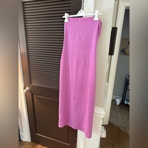 Storia strapless stretch pink dress